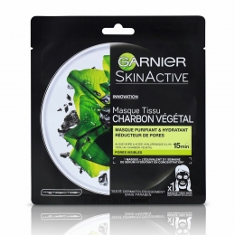 3xGarnierSkinActiveTissueGezichtsmaskerPureCharcoal