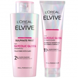 LOralParisElviveGlycolicGlossShampooandConditionerSetforDullHair