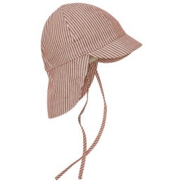 Huttelihut-KidsSummerHatWovenStripewithChinStraps-Petmaat7480bruin