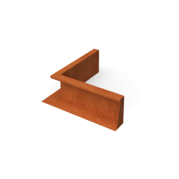 FrontaKeerwandencortenstaalbinnenhoekL50xB50xH20cm-Geroba