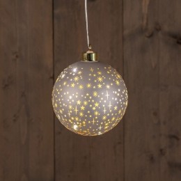 BOTBallGlassMattChampagneWithStars12cm-Annascollection