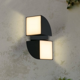 SearchlightDakotaLEDbuitenwandlampzwarthoogte21cm2-lampsuitvoering