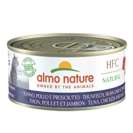 48xAlmoNatureHFCNaturalKattenvoerNatBlikTonijnKipHam150gr