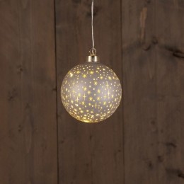 BOTBallGlassMattChampagneWithStars10cm-Annascollection