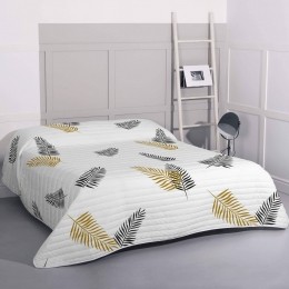 BedspreiFoliageBlanc