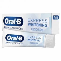 Oral-BTandpasta3DWhiteAdvancedExpressWhiteningFreshGlow75ml