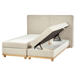 Beliani-DYNASTY-Boxspringbed-Lichtbeige-160x200cm-Polyester