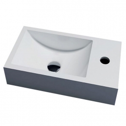 FonteinSaniluxRecto40x22x10cmSolidSurfaceKraangatRechts