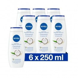 6xNiveaSoftCareDouchegelCoconutJojobaOil250ml