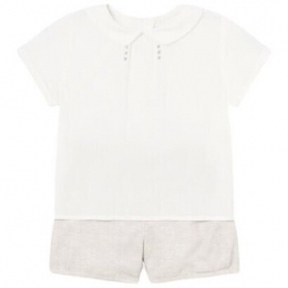 OverhemdLangeMouwMayoral1216Conjunto2piezasceremonialinoBeige