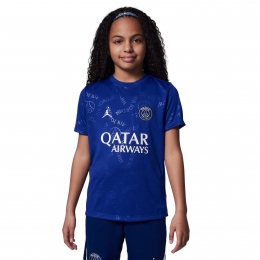 NikeParisSaint-GermainxJordanPre-MatchTrainingsshirt2024-2025KidsBlauwWit