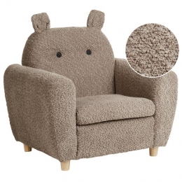 Beliani-MARIBO-Kinderfauteuil-Bruin-Boucl