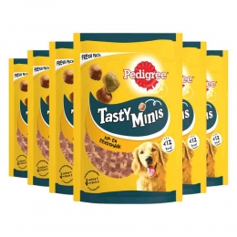 6xPedigreePedigreeHondensnacksTastyMinisChewyCubes130gr
