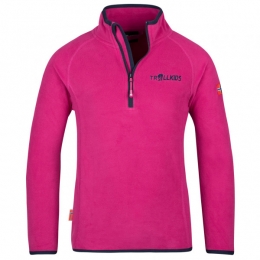 Trollkids-KidsNordlandHalfZip-Fleecetruimaat128roze