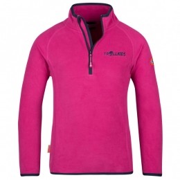 Trollkids-KidsNordlandHalfZip-Fleecetruimaat140roze