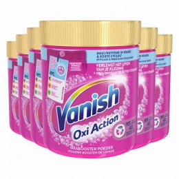 6xVanishOxiActionWasboosterPoederGekleurdeenWitteWas530gr
