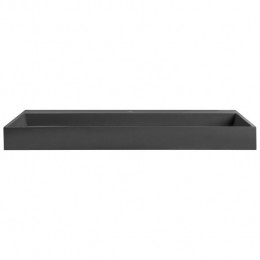 Beliani-QUENKO-Wastafel-Zwart-120x46cm-Mineraalgietwerk