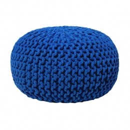 Beliani-CONRAD-Poef-Marineblauw-40cm-Katoen