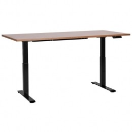 Beliani-DESTINES-Elektrischbureau-DonkerhoutZwart-180cm-MDF