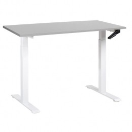 Beliani-DESTINES-Verstelbaarbureau-Lichtgrijs-120x72cm-Spaanplaat