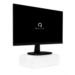 QUVIOComputerschermstandaardmet2lades-Wit