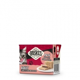 24xVoskesKattenvoerNatPatAdultHeekmetZalmErwtjes85gr