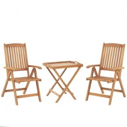Beliani-JAVA-Bistrosetvoor2-Lichtehoutkleur-Acaciahout