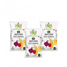 3xLoveMyVeggiesMultipackSnoepsterrenBietAardbeiBanaan4x15gr