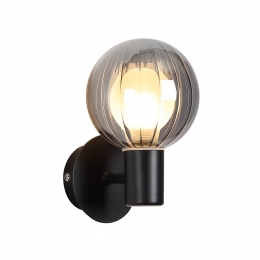 SearchlightBadkamerwandlampLumispherezwartrookgrijshoogte12cmglas