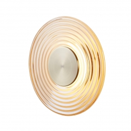 SearchlightLEDwandlampCleoamber-messingkleurig30cmglas