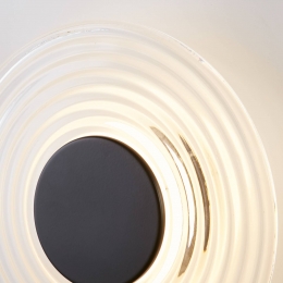 SearchlightLEDwandlampCleotransparantmatzwart30cmglas