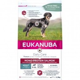 3xEukanubaAdultMonoProteneHondenvoerZalm23kg