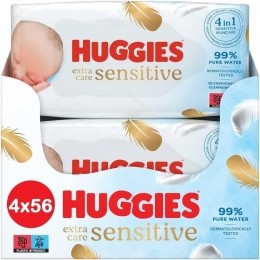 Huggies-ExtraCareSensitive-Billendoekjes-224babydoekjes-4x56