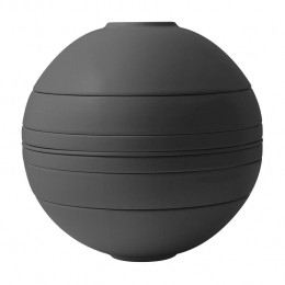 VilleroyBochServiessetLaBoule-Zwart-7-delig2personen-2xbol2xschaal2xuniverseelbord1xserveerschaal