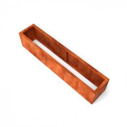 Artesarechthoekigeplantenbakkencortenstaal2000x400x400mm-Geroba