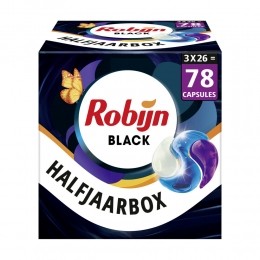 3xRobijnWascapsules3-in1BlackVelvet26stuks