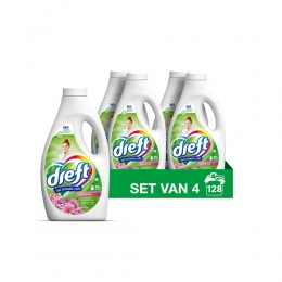 4xDreftVloeibaarWasmiddelTouchofPink32Wasbeurten14liter