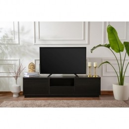 GigaMeubel-Tv-meubelZwartHout-160x30x42cm-Vanguard