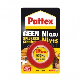 PattexGeenSpijkersSchroevenMontageTapeBinnenBuiten120kg15meter