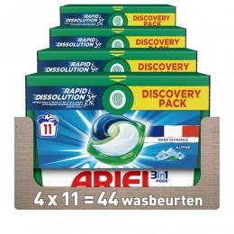 4xAriel3in1WasmiddelPodsAlpine11stuks