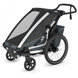 Thule-ChariotCross2-KinderfietskarmaatSingle-Einsitzergrijs