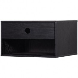 WOOODNancyHangendNachtkastje-MDF-Zwart-20x34x30