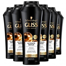 6xGlissShampooUltimateRepair250ml