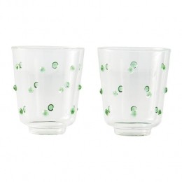 POLSPOTTENNobWaterglazen2st-Olijfgroen