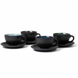 BitzKopenSchotelGastroZwartmultiBlauw240ml-4Stuks