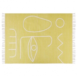 Beliani-YAVU-Vloerkleed-Geel-140x200cm-Polyester