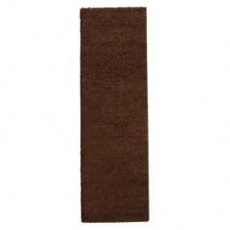 TapesoHoogpoligelopershaggyTrendeffen-bruin-80x250cm