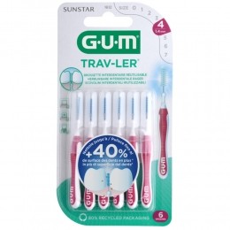 6xGUMTrav-LerRagersAubergine14mm6stuks