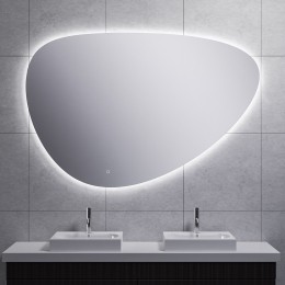 SpiegelWiesbadenUovoOrganischDimbaarLEDVerlichtingCondensvrij100cm
