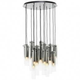 BrilliantGlasiniHanglamp14-lichts-ZwartGerooktGlas